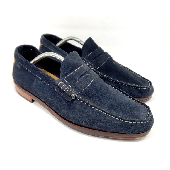 Florsheim Sea Island Mens Size 12 D Navy Blue Suede Slip On Formal Loafer Shoes main image 5